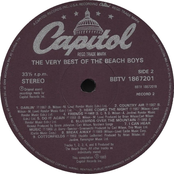 The Beach Boys - The Very Best Of The Beach Boys (Volume 2) | Capitol Records (BBTV 1867193) - 4