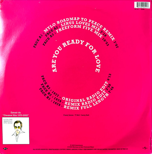 Elton John - Are You Ready For Love | Mercury (980 052-1) - 2