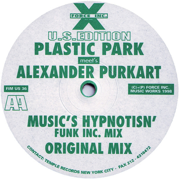 Plastic Park Meets Alexander Purkart - Music's Hypnotisn' | Force Inc. Music Works U.S.Edition (FIM US 36) - 2