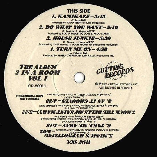 2 In A Room - The Album Vol. 1 | Cutting Records (CR-2001; CR-20011) - 2