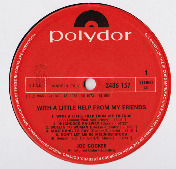 Joe Cocker - With A Little Help From My Friends | Polydor (2486 157) - 3 Joe Cocker - With A Little Help From My Friends | Polydor (2486 157) - 3