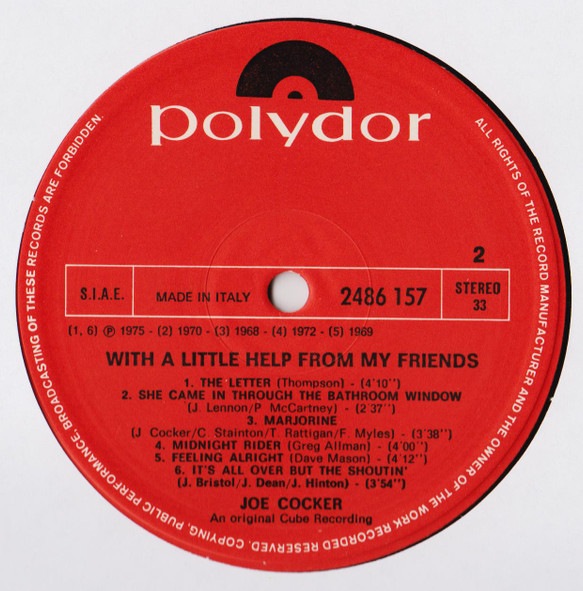 Joe Cocker - With A Little Help From My Friends | Polydor (2486 157) - 4 Joe Cocker - With A Little Help From My Friends | Polydor (2486 157) - 4