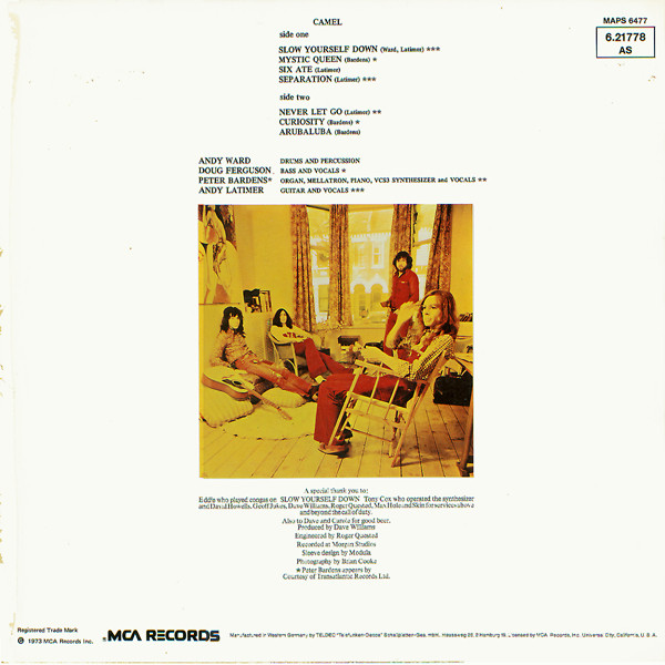 Camel - Camel | MCA Records (6.21778) - 2