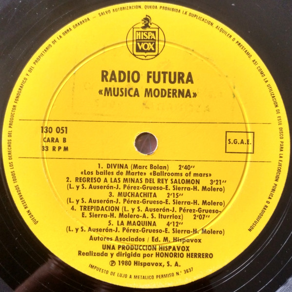 Radio Futura - Música Moderna | Hispavox (130 051) - 4