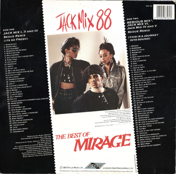 Mirage - Jack Mix 88 - The Best Of Mirage - 88 Non Stop Hits | Stylus Music (SMR 746) - 2