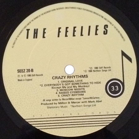 The Feelies - Crazy Rhythms | Stiff Records (SEEZ 20) - 4