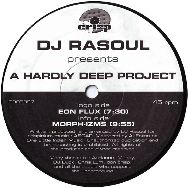 DJ Rasoul - A Hardly Deep Project | Crisp Recordings (CR00397)