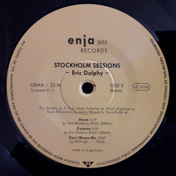 Eric Dolphy - Stockholm Sessions | Enja Records (3055) - 4