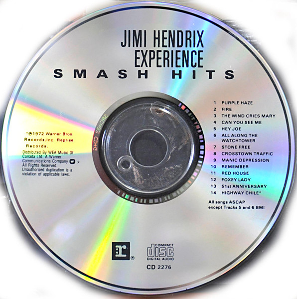 The Jimi Hendrix Experience - Smash Hits | Reprise Records (CD 2276) - 4