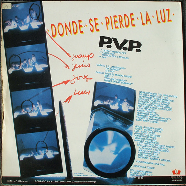 P.V.P. - Donde Se Pierde La Luz | 3 Cipreses (3C-131) - 2