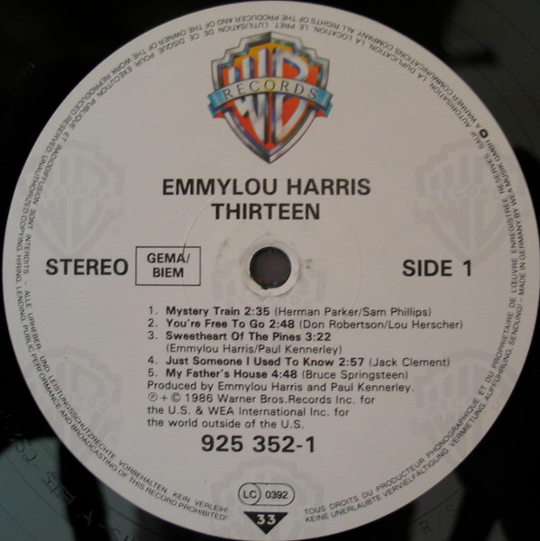 Emmylou Harris - Thirteen | Warner Bros. Records (925 352-1)
