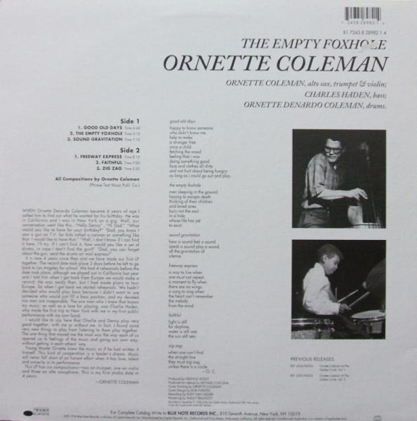 Ornette Coleman - The Empty Foxhole | Blue Note (B1-28982) - 3