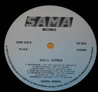 Senda Nueva - Agua Turbia | Sama Record (SAMR 1002) - 4