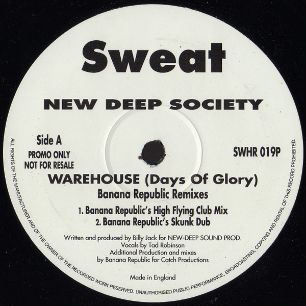 New Deep Society - Warehouse (Days Of Glory) | Sweat (SWHR 019P)