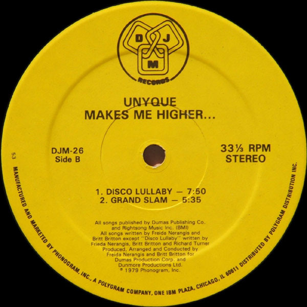 Unyque - Makes Me Higher... | DJM Records (DJM-26) - 4