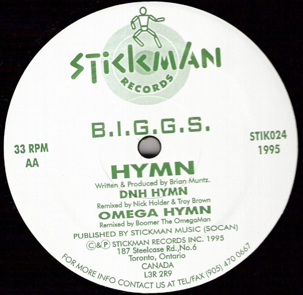 B.I.G.G.S. - Zoom / Hymn | Stickman Records (STIK 024) - main