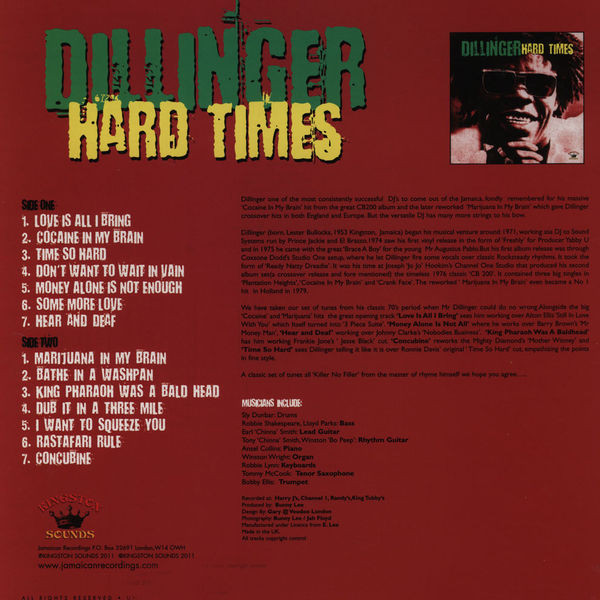 Dillinger - Hard Times | Kingston Sounds (KSLP028) - 2 Dillinger - Hard Times | Kingston Sounds (KSLP028) - 2