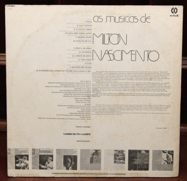 Talento Brasileiro - As Musicas De Milton Nascimento | CID (4049) - 2