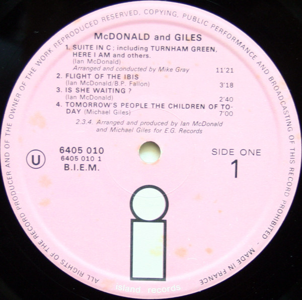 McDonald & Giles - McDonald And Giles | Island Records (6405 010) - 3
