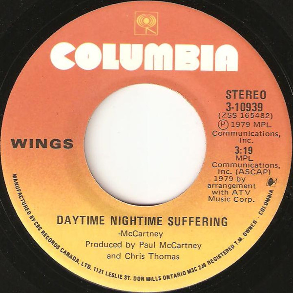 Wings - Goodnight Tonight | Columbia (3-10939) - 2