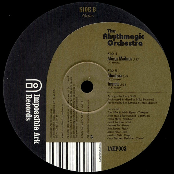 The Rhythmagic Orchestra - African Mailman | Impossible Ark Records (IAEP 003) - 2