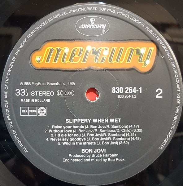 Bon Jovi - Slippery When Wet | Mercury (830 264-1) - 4