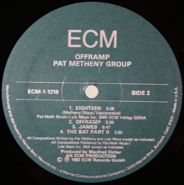 Pat Metheny Group - Offramp | ECM Records (ECM-1-1216) - 4