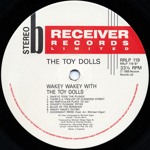 Toy Dolls - Wakey Wakey! | Receiver Records Limited (RRLP 119) - 4