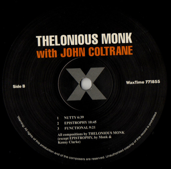 Thelonious Monk With John Coltrane - Thelonious Monk With John Coltrane | WaxTime (771855) - 4