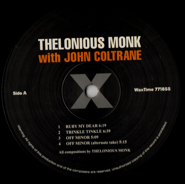 Thelonious Monk With John Coltrane - Thelonious Monk With John Coltrane | WaxTime (771855) - 3