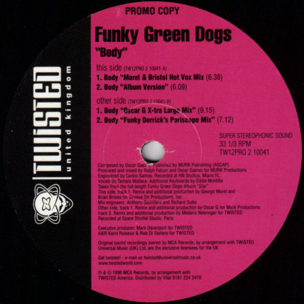 Funky Green Dogs - Body | Twisted United Kingdom (TW12PRO 2-10041)