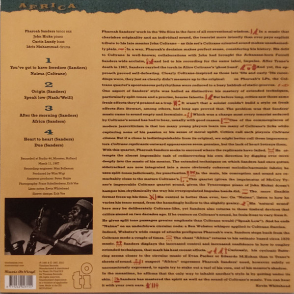 Pharoah Sanders / John Hicks / Curtis Lundy / Idris Muhammad - Africa | Music On Vinyl (MOVLP2947) - 3