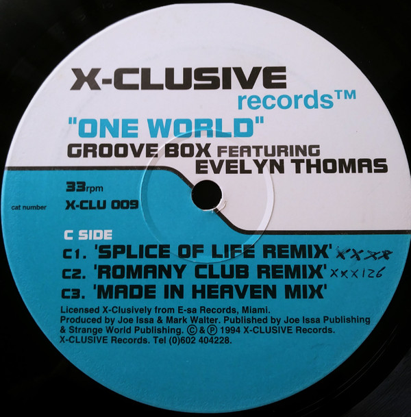 Groove Box Featuring Evelyn Thomas - One World | X-Clusive Records (X-CLU 009) - 5