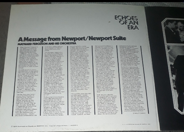 Maynard Ferguson & His Orchestra - A Message From Newport/Newport Suite | Roulette (ALBUM RE 17 S) - 4 Maynard Ferguson & His Orchestra - A Message From Newport/Newport Suite | Roulette (ALBUM RE 17 S) - 4