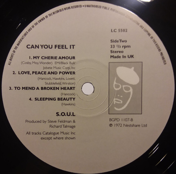 S.O.U.L. - Can You Feel It | BGP Records (BGPD 1107) - 3 S.O.U.L. - Can You Feel It | BGP Records (BGPD 1107) - 3