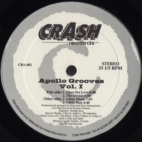 Dino & Terry - Apollo Grooves Vol. I | Crash Records (CRA-001) - main