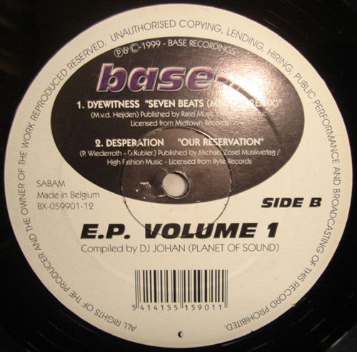 Various - E.P. Volume 1 | Base-X (BX-059901-12) - 2