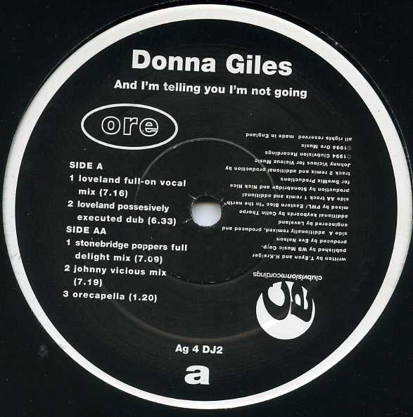 Donna Giles - And I'm Telling You I'm Not Going | Ore Music (Ag 4 DJ2)