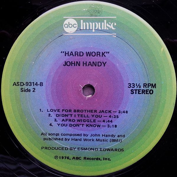 John Handy - Hard Work | ABC Impulse! (ASD-9314) - 4 John Handy - Hard Work | ABC Impulse! (ASD-9314) - 4