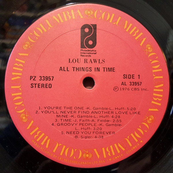 Lou Rawls - All Things In Time | Columbia (PZ 33957) Lou Rawls - All Things In Time | Columbia (PZ 33957)