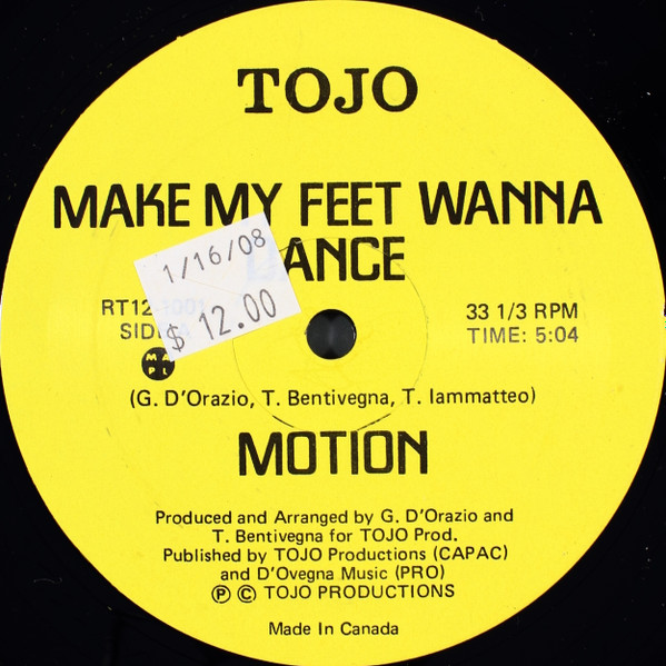 Motion - Make My Feet Wanna Dance | Tojo (RT12-1001)
