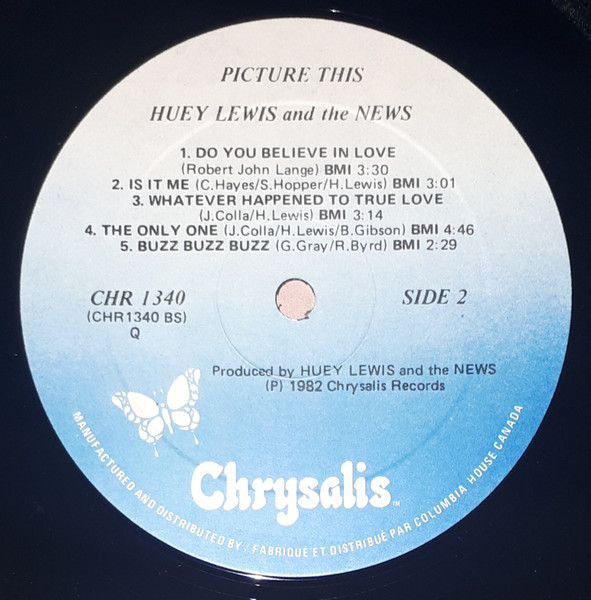 Huey Lewis & The News - Picture This [Vinyl] | Chrysalis (CHR 1340) - 4