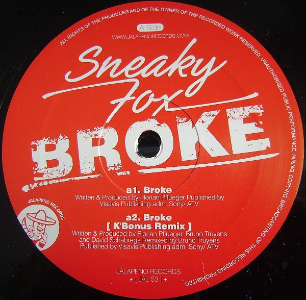 Sneaky Fox - Broke | Jalapeno Records (JAL 53) - main