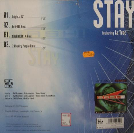 Sash! Featuring La Trec - Stay | No Colors (NC 0039 MX) - 2