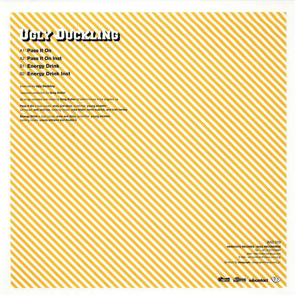 Ugly Duckling - Pass It On / Energy Drink | Handcuts Records (BAD013) - 2