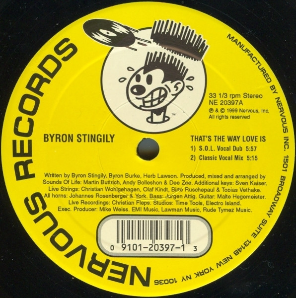 Byron Stingily - That's The Way Love Is | Nervous Records (NE 20397)