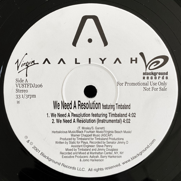 Aaliyah Featuring Timbaland - We Need A Resolution | Blackground Records (VUSTFDJ 206)