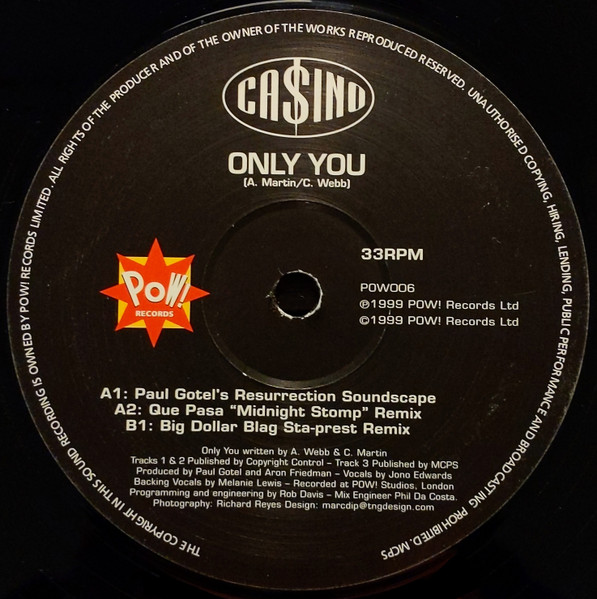 Ca$ino - Only You | Pow! (POW006) - 4 Ca$ino - Only You | Pow! (POW006) - 4