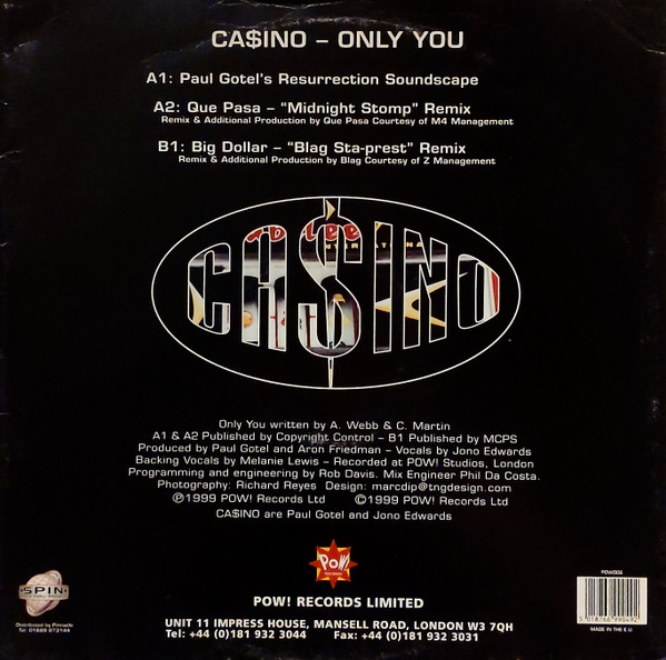 Ca$ino - Only You | Pow! (POW006) - 2 Ca$ino - Only You | Pow! (POW006) - 2