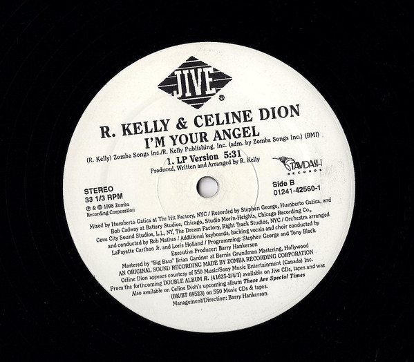R. Kelly & Céline Dion - I'm Your Angel | Jive (01241-42560-1) - 3